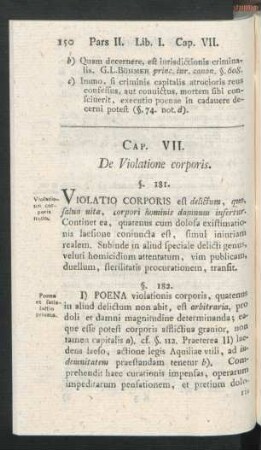 Cap. VII. De Violatione corporis