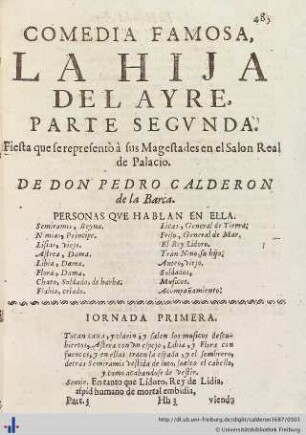La Hija del Ayre, segunda parte.