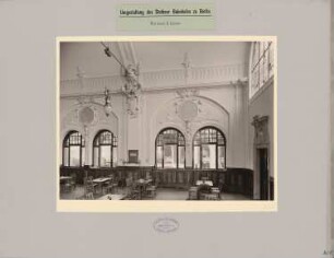 Umgestaltung des Stettiner Bahnhofs, Berlin: Innenansicht Wartesaal II. Klasse