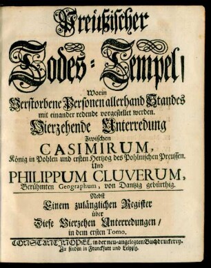Preüßischer Todes-Tempel. Vierzehende Unterredung