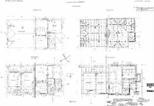 Gültstein: Empfangsgebäude Grundrisse UG,EG,1.OG,DG (mit Gebälk)