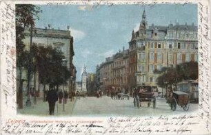 Leipzig: Grimmaischer Steinweg u. Johanniskirche