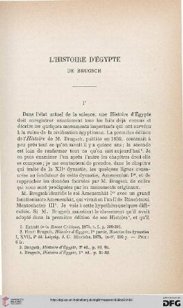 L’histoire d’Égypte de Brugsch