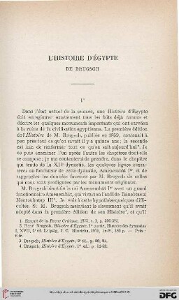 L’histoire d’Égypte de Brugsch