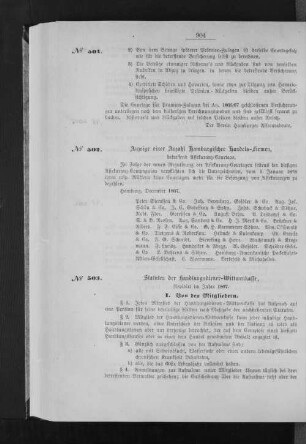 Statuten der Handlungsdiener-Wittwenkasse, revidirt im Jahre 1867.