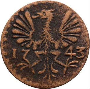 Münze, 4 Heller, 1743