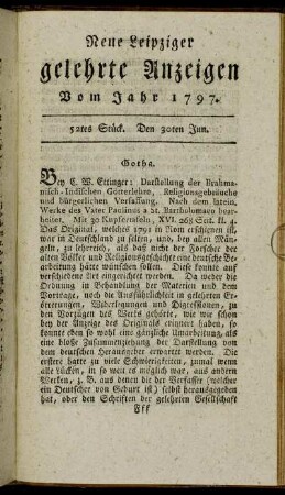 52tes Stück. Den 30ten Jun.