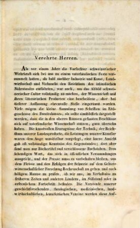Eröffnungsrede der 43ten Versammlung schweizerischer Naturforscher in Bern