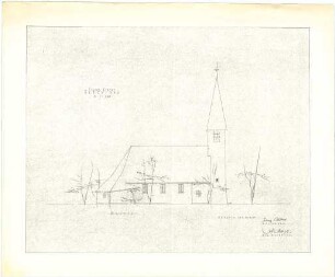 Gsaenger, Gustav; Brückenau (Bayern); Ev. Kirche - Westseite (Ansicht)