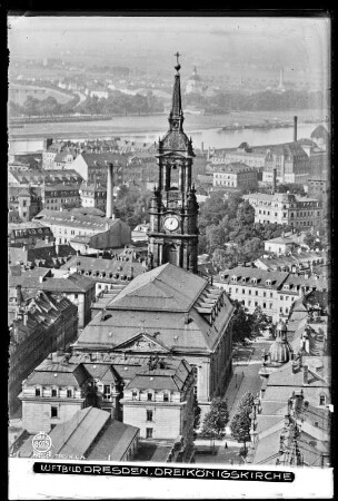 Dresden, Dreikönigskirche, Luftbild