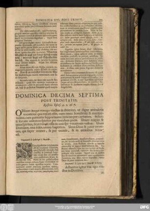 Dominica Decima Septima Post Trinitatis. Epistola Ephes. 4. 1. ad 7.