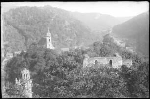 Tharandt. Blick vom Königsplatz zur Kirche