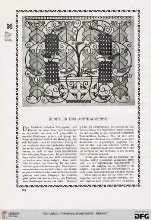 Künstler und Auftraggeber