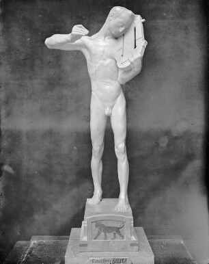 Männlicher Akt mit Lyra (Orpheus spielt auf der Leier)