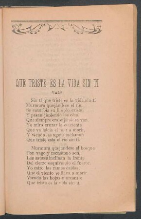 Qué triste es la vida sin tí : Vals