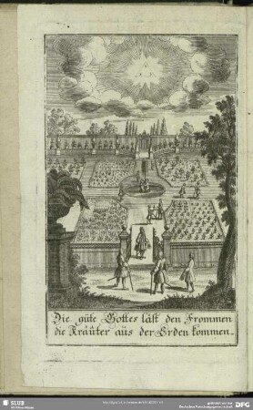 Die güte Gottes läst den Frommen die Kräuter aus der Erden kommen