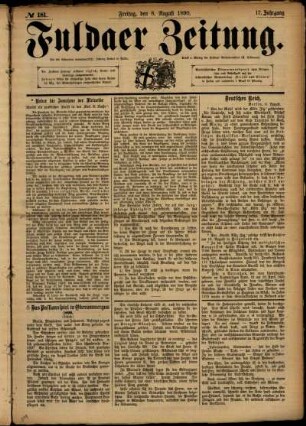 Ausgabe vom Freitag, den 08. August 1890.
