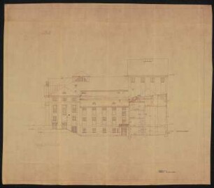 Städtische Bühne, Hildesheim Wiederaufbau: Westansicht 1:100