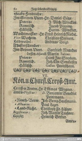 VII. Kön. u. Churfl. Creyß-Amt