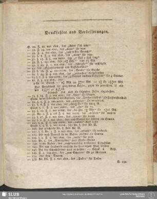 Druckfehler und Verbesserungen