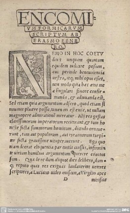 Encomium Formicarum