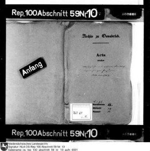 Bescheinigungen über Freibriefe für landesherrliche Eigenbehörige
