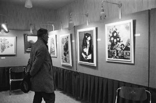 Ausstellung der Cotta-Presse mit Reproduktionen berühmter Gemälde im Kleinen Saal der Stadthalle.