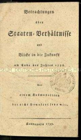 Betrachtung der politischen Perspektiven nach der Französischen Revolution
