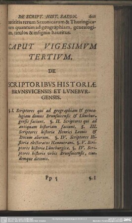 Caput Vigesimum Tertium. De Scriptoribus Historiae Brunsvicensis Et Luneburgensis