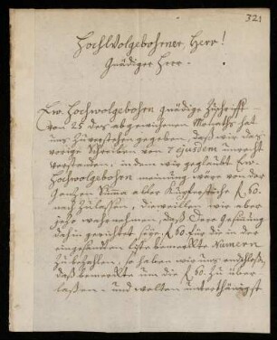 Brief von Johann Israel Dietzsch an Johann Friedrich von Uffenbach. Nürnberg, 6.3.1763