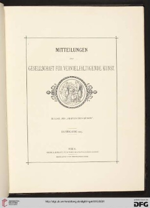 Mitteilungen der Gesellschaft für vervielfältigende Kunst