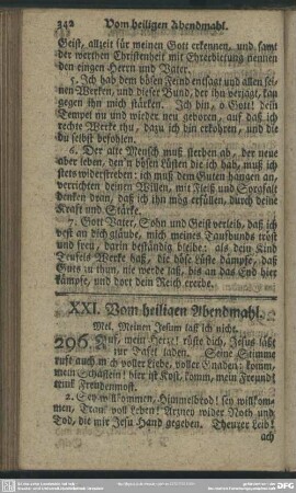 XXI. Vom heiligen Abendmahl