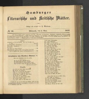 No. 36. 5. Mai 1852