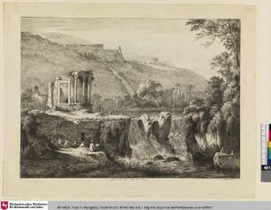 [Vue du Temple de la Sibylle Tiburtine à Tivoli]