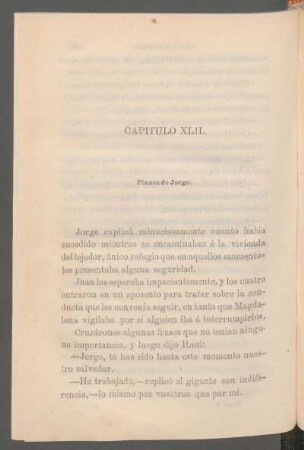 Capítulo XLII. - Planes de Jorge.