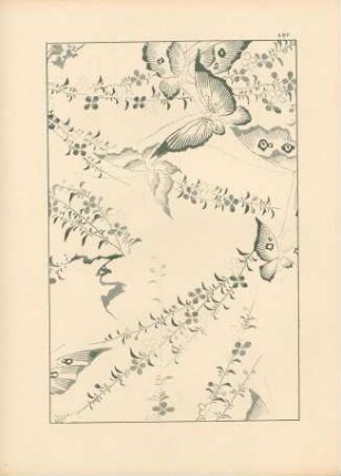 ABF. Kunstgewerbliches Vorbild - Schmetterlinge und Blumen