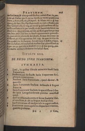 Titulus XIII. Iuris Francorum.