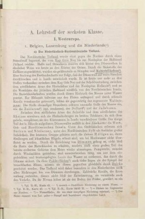 A. Lehrstoff der sechsten Klasse