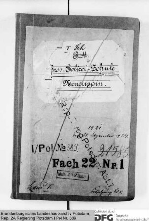 Polizeischulen in Brandenburg (Havel) und Neuruppin