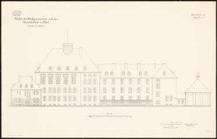 Realgymnasium und Oberrealschule, Tilsit: Aufriss Südansicht 1:100