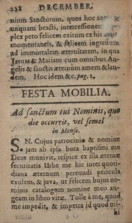 Festa mobilia.