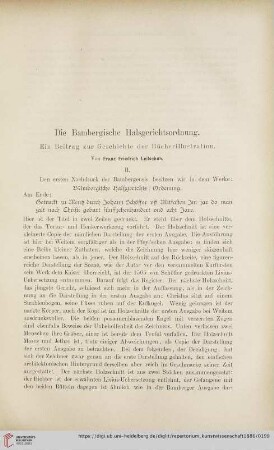 9: Die Bambergische Halsgerichtsordnung : ein Beitrag zur Geschichte der Bücherillustration : 2