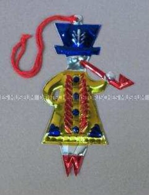 Christbaumschmuck: Mann mit Pfeife und Zylinder