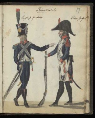 Frankreich: leichte Infanterie u. Linieninfanterie