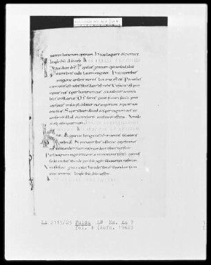 Epistolar — Initiale H, teilweise als gehörntes Tier, Folio 4recto