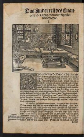 Das Ander teil des Evangelii S. Lucas/ von der Apostel Geschichte.