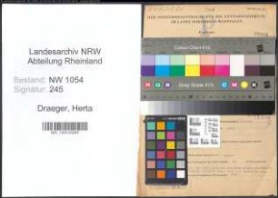 Entnazifizierung Herta Draeger , geb. 06.05.1890 ()
