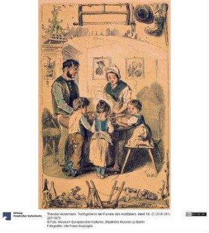 Tischgebet in der Familie des Holzfällers
