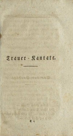 Trauer-Kantate