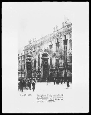Ansicht der Nordseite des ehemaligen Stadtschlosses in Berlin